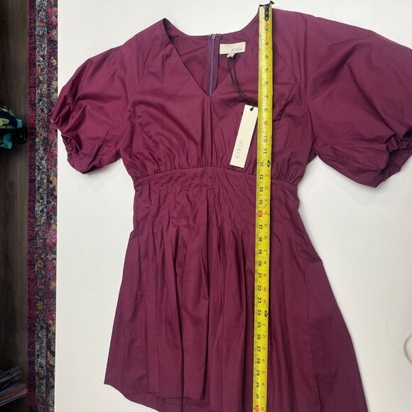 NWT Purple Pinch Pintuck Pleated Mini Dress - Picture 5 of 6